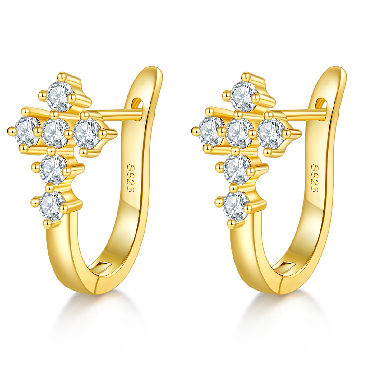 Earrings S925 Silver Moissanite Grade D 0.72CT